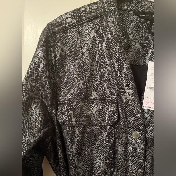 White House Black Market Foil Printed Shirt Dress - Picture 9 of 14
